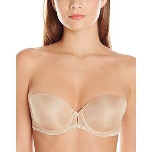B.tempt'd Women's Faithfully Yours Strapless Underwire Bra Beige Size 34B